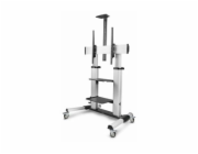 StarTech.com Rolling TV Cart/Stand On Wheels, Up to 100inch/220lb Screens - Vozík - pro plochý panel - plast, hliník, ocel - černá, stříbrná - velikost obrazovky: 60"-100"