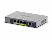 NETGEAR GS105PP - Prepínac - nerízený - 1 x 10/100/1000 + 4 x 10/100/1000 (PoE+) - desktop, pro pripevnení na zed - PoE+ (83 W)