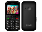 EVOLVEO EasyPhone XS, mobilní telefon pro seniory, černý