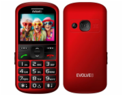 EVOLVEO EasyPhone XS, mobilní telefon pro seniory, červená