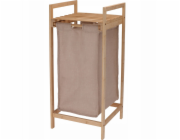 Home Styling Collection Úzký koš na prádlo s bambusovým rámem, 33 x 33 x 73 cm