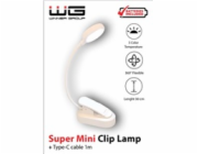 WG - Led lampička WG Noční čtenář, s klipem, bílá
