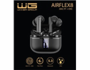 WG - Bluetooth sluchátka WG AirFlex 8, ENC + ANC, černá