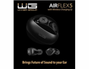 WG - Bluetooth sluchátka WG AirFlex 5, ENC, podpora Qi, černá