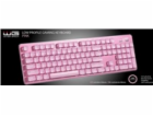 WG - Herní klávesnice WG, podsvícena, drátová, růžová