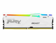 Kingston FURY Beast RGB - DDR5 - sada - 16 GB: 2 x 8 GB - DIMM 288-pin - 5200 MT/s / PC5-41600 - CL40 - 1.25 V - bez vyrovnávací pameti - on-die ECC - bílá