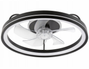 Lamkur Fargo 49892 stropní lampa s ventilátorem 1x37W LED 3000K 4000 lm černá