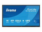 iiyama ProLite TE7512MIS-B4AG - 75" Trída úhloprícky (74.52" zobrazitelný) displej LCD s LED podsvícením - interaktivní digital signage - s dotyková obrazovka (multi touch) / volitelná funkce PC slotu