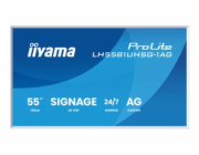 iiyama ProLite LH5581UHSG-1AG - 55" Trída úhloprícky (54.6" zobrazitelný) displej LCD s LED podsvícením - digital signage - s vestavený prehrávac médií SoC - 4K UHD (2160p) 3840 x 2160 - bílý rámecek,