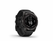 Garmin fenix 7 Pro Sapphire Solar, Carbon Gray DLC Titanium, Black Band