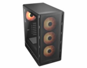 COUGAR PC skříň AIRFACE PURE PRO Black Mid Tower Mesh Front Panel 3 x 120mm ARGB Fan, Rear Panel 1x 120mm ARGB Fan