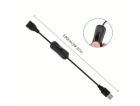 PREMIUMCORD Prodlužovací kabel USB 2.0 s vypínačem, 1m, č...