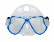 Šnorchlovací set 3 v 1, MODRÝ/TRANSPARENTNÍ, L/XL ploutve 42-47, maska, šnorchl