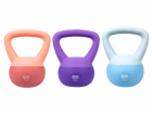 ACRA Soft PVC Kettlebell 1 kg, růžový