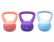 ACRA Soft PVC Kettlebell 1 kg, růžový