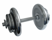 ACRA Nakládací činka jednoruční, chromová 17 kg - 25 mm