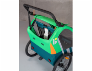 Dětský kombinovaný vozík Bellelli Trailblazer za kolo + kočárek pro 2 děti zelený