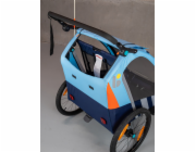 Dětský kombinovaný vozík Bellelli za kolo + kočárek pro 2 děti modrý