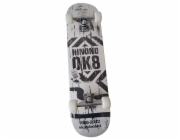 ACRA S3 Skateboard závodní s protismykem bílý 78 x 20 cm