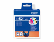 Brother LC521 Value Pack - 4-balení - cerná, žlutá, azurová, purpurová - originální - závesný box - inkoustová cartridge - pro Brother DCP-J1260W, DCP-J1310DW, DCP-J1313DW, DCP-J1460DW
