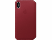 Apple Kožené pouzdro na iPhone XS Max (PRODUKT) ČERVENÉ