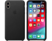 Apple Kožený kryt iPhone XS Max černý