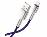 Kabel USB pro Lightning Baseus Cafule, 2,4 A, 1 m (fialový)