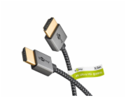 Goobay Plus Slim High-Speed-HDMI-Kabel mit Ethernet, 4K @ 60Hz (grau, 2 Meter)