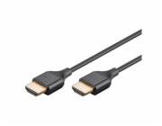Goobay Slim High-Speed-HDMI-Kabel mit Ethernet, 8K @ 60Hz (schwarz, 2 Meter)