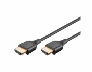 Goobay Slim High-Speed-HDMI-Kabel mit Ethernet, 8K @ 60Hz (schwarz, 0,5 Meter)