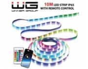 WG - Chytrý LED pásek WG16, 10 metrů, s ovladačem i aplikaci, IP 65, se síťovým adaptérem