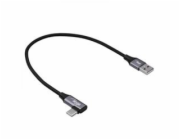Akyga kabel USB A + USB type C mesh, 30cm