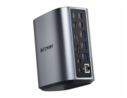 Blitzwolf BW-TH15 17v1 Dokovací stanice 2xHD+DP+4xC+3xUSB 3.0+USB 3.1+C 3.2+C PD+RJ45+micro SD+SD+3,5mm Audio