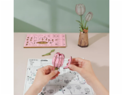 RoboTime 3D dřevěná skládačka Růžový tulipán