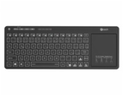 C-TECH Klávesnice WLTK-03, Bezdrátová, Touchpad, černá