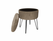 Puf Domoletti HS522-5, hnědý, 36 cm x 36 cm x 45 cm