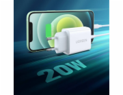Ugreen síťová nabíječka USB Power Delivery 3.0 Quick Charge 4.0+ 20 W 3 A (bílá)