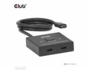 Club3D Switch, USB-C na 2xUSB-C Oboustranný 2v1, 8K60Hz, 4K120Hz, PD 100W