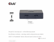 Club3D Switch, USB-C na 2xUSB-C Oboustranný 2v1, 8K60Hz, 4K120Hz, PD 100W