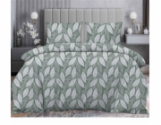 Sada povlečení na peřinu, bílá/zelená, 140 x 200 cm