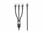 DeTech DE-51CCL datový kabel, 3v1, Type-C na 2x Type-C, L...