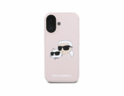 Karl Lagerfeld Ochranný kryt na iPhone 16 - Karl Lagerfeld, Silicone Double Heads MagSafe Pink KLHMP16SSKCHPPLP