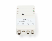 NEDIS zesilovač CATV/ maximální zesílení 25 dB/ 47 - 694 MHz/ 2 výstupy/ konektor IEC/ bílý