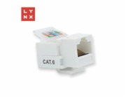 LYNX keystone UTP Cat6, samozařezávací, 90stp., bílý
