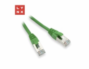 LYNX FTP patch kabel Cat5e PVC, CCA, 1m, zelený (balení obsahuje 10ks)