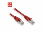 LYNX FTP patch kabel Cat5e PVC, CCA, 0,1m, červený (balen...