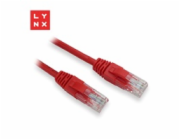 LYNX UTP patch kabel Cat5e, PVC, CCA, 1m, červený (balení obsahuje 10ks)