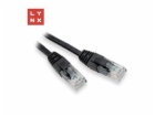 LYNX UTP patch kabel Cat5e, PVC, CCA, 0,1m, černý (balení...