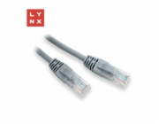LYNX UTP patch kabel Cat5e, PVC, CCA, 0,3m, šedý (balení obsahuje 10ks)