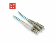 LYNX duplexní patch kabel MM, OM3, LC/SC, 50/125µm, 15m